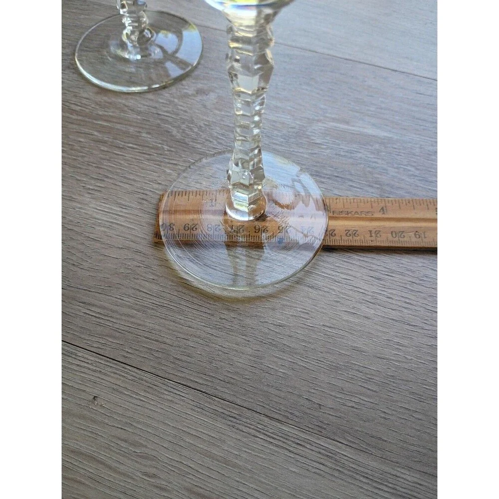 Libbey Rock Sharpe Crystal Champagne Glasses Sherbet Bowl 6 1/8